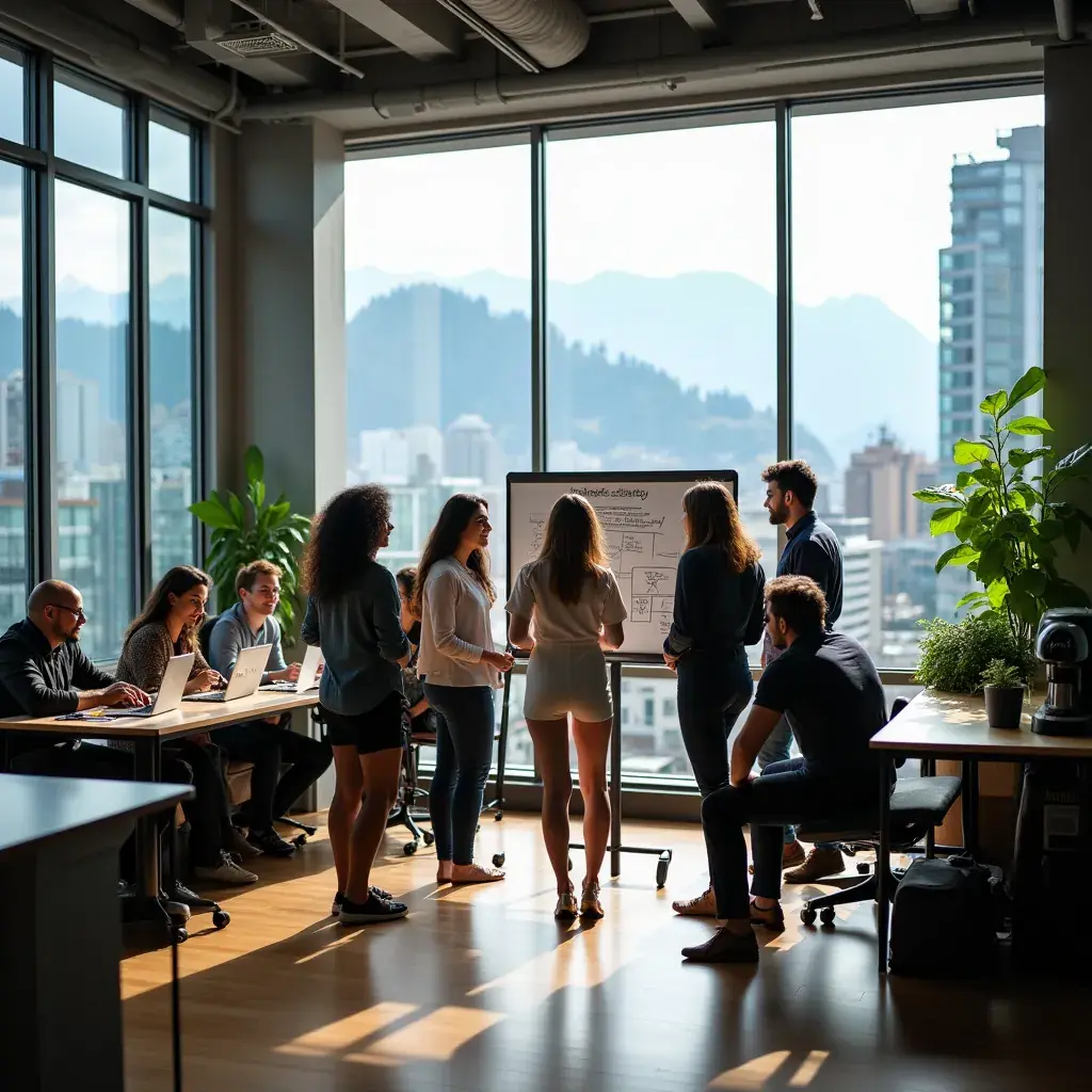 Professional team collaboration